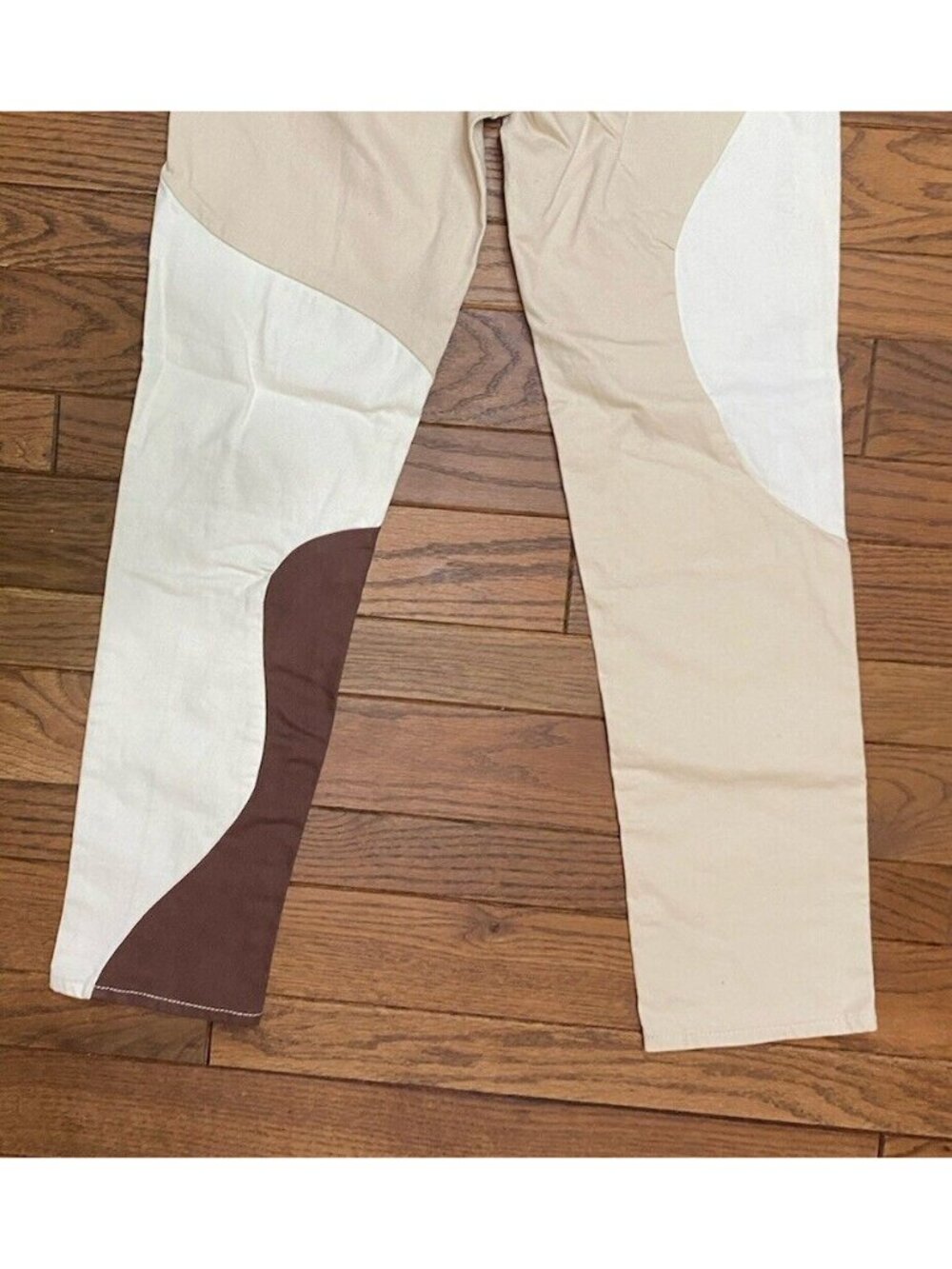 Pacsun Eco Tan~Brown Paneled High rise Mom Jeans Ginger Panel Color Block 24" - Picture 8 of 13